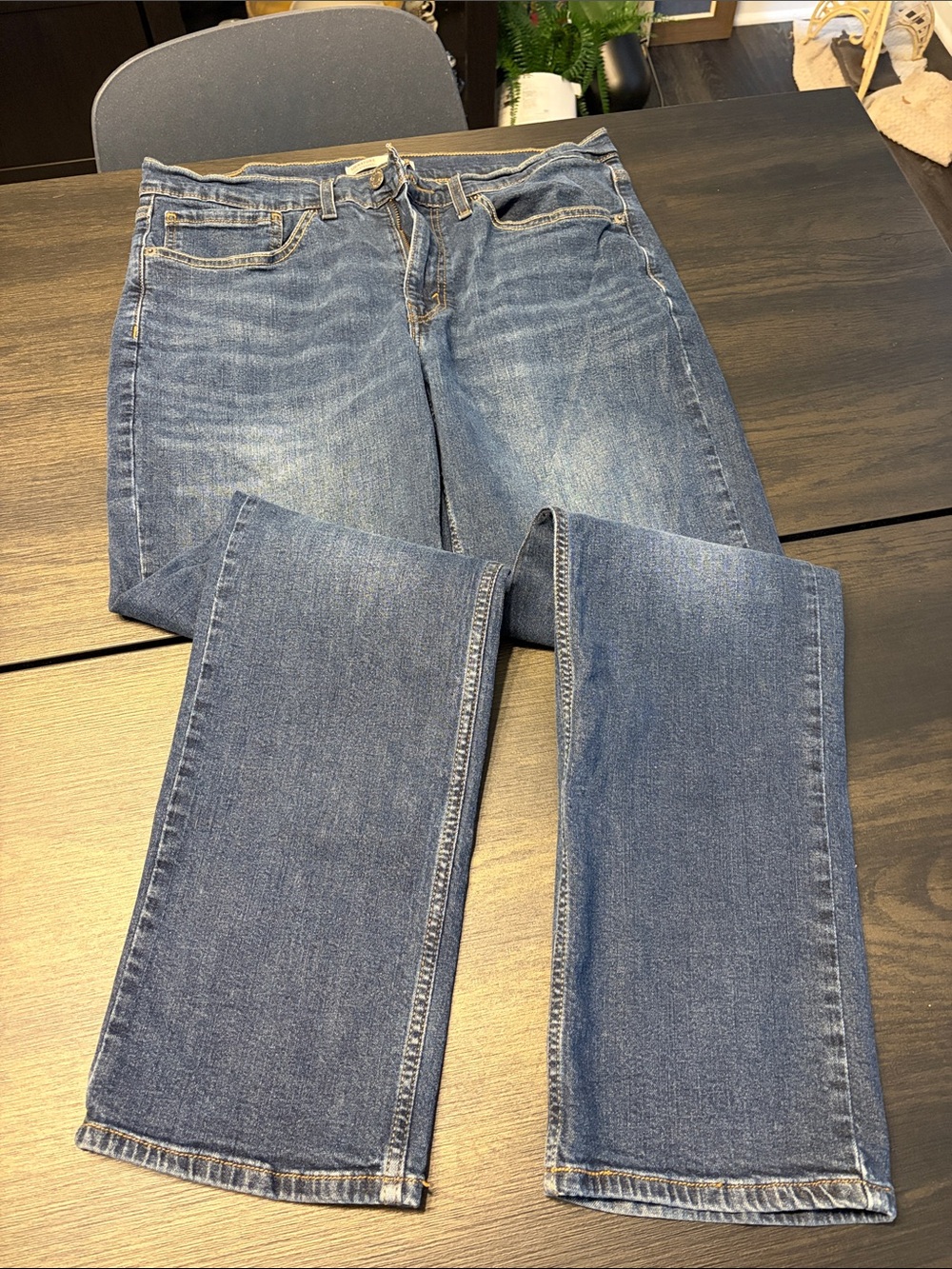 Signature by Levi Strauss & Co. Straight Fit Blue Jeans 36x32